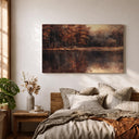 Country farmhouse decor wall art in muted green and brown tones