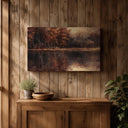 Soft-toned landscape print for cottage style interiors