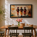 Decorative wall art showing African cultural sisters
