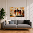 Gallery wall piece: African women framed art