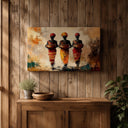 Framed Afrocentric women art for home interiors