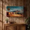 Neutral-toned palm tree art for walls