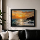 Horizon over calm sea framed artwork
