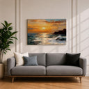 Serene ocean view canvas decoration for wall