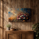 Neutral-toned wildflower art for hall or entry