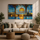 Temple Mount mosaic arch artwork framed print