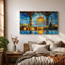 Framed canvas featuring Islamic architecture and mosaic design