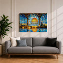 Temple Mount arch view in mosaic style wall art