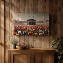 Full frame view of tulip field Kaaba artwork in living space