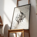 Set of three A4 Islamic art prints arranged for wall display