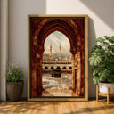 Islamic architecture wall decor canvas in frame