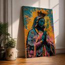 Framed Our Lady of Guadalupe Virgencita canvas wall art