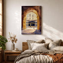 Calm watercolor Kaaba canvas print for study