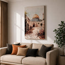 Heritage skyline-inspired canvas wall art
