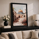 Elegant lines and curves in framed canvas art