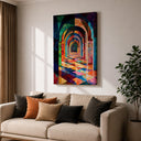 Sacred architectural pattern artwork for living room
