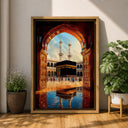 Hallway decor Kaaba doorway framed canvas