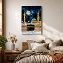 Holy mosque decor with Kaaba design on canvas