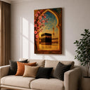 Front view of the frame and canvas texture