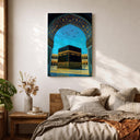 Decorative Kaaba-inspired wall piece for hallways and lounges