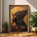 Neutral-toned wall art with Egyptian queen motif