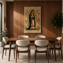 Our Lady of Guadalupe religious wall art in wooden frame