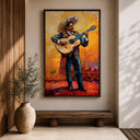 Guitar and folk music theme wall decor