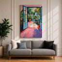 Watercolor botanical print on framed wall art for living room