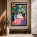 Framed canvas wall art for home office with botanical theme
