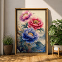 Pastel pink peonies wall art for home decor