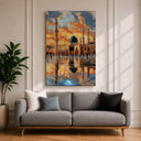 Close-up of Green Dome on Masjid Al Nabawi framed canvas