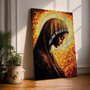 Virgin Mary framed canvas wall art with prayer portrait