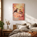 Elegant wildlife floral wall art with birds