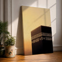 Kaaba at sunset framed canvas wall art