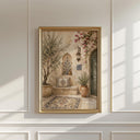 Neutral Islamic floral wall art featuring olive tree motif