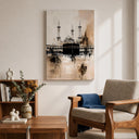Religious home decor featuring Kaaba symbol