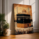 Kaaba wall art framed canvas display
