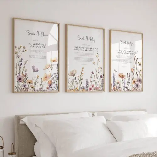 3 Quls | Muslim Posters | Islamic Wildflowers Prints - Image 7